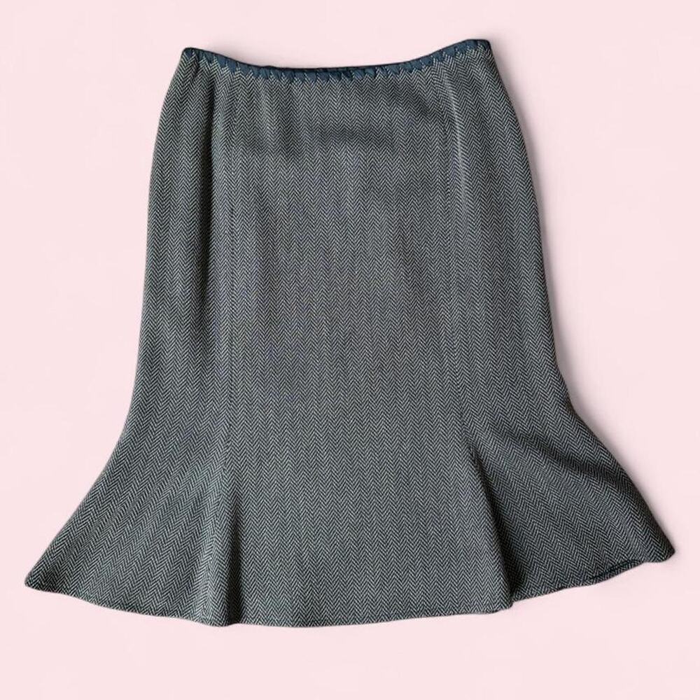 Carlisle Y2K Era 100% Wool Midi Skirt